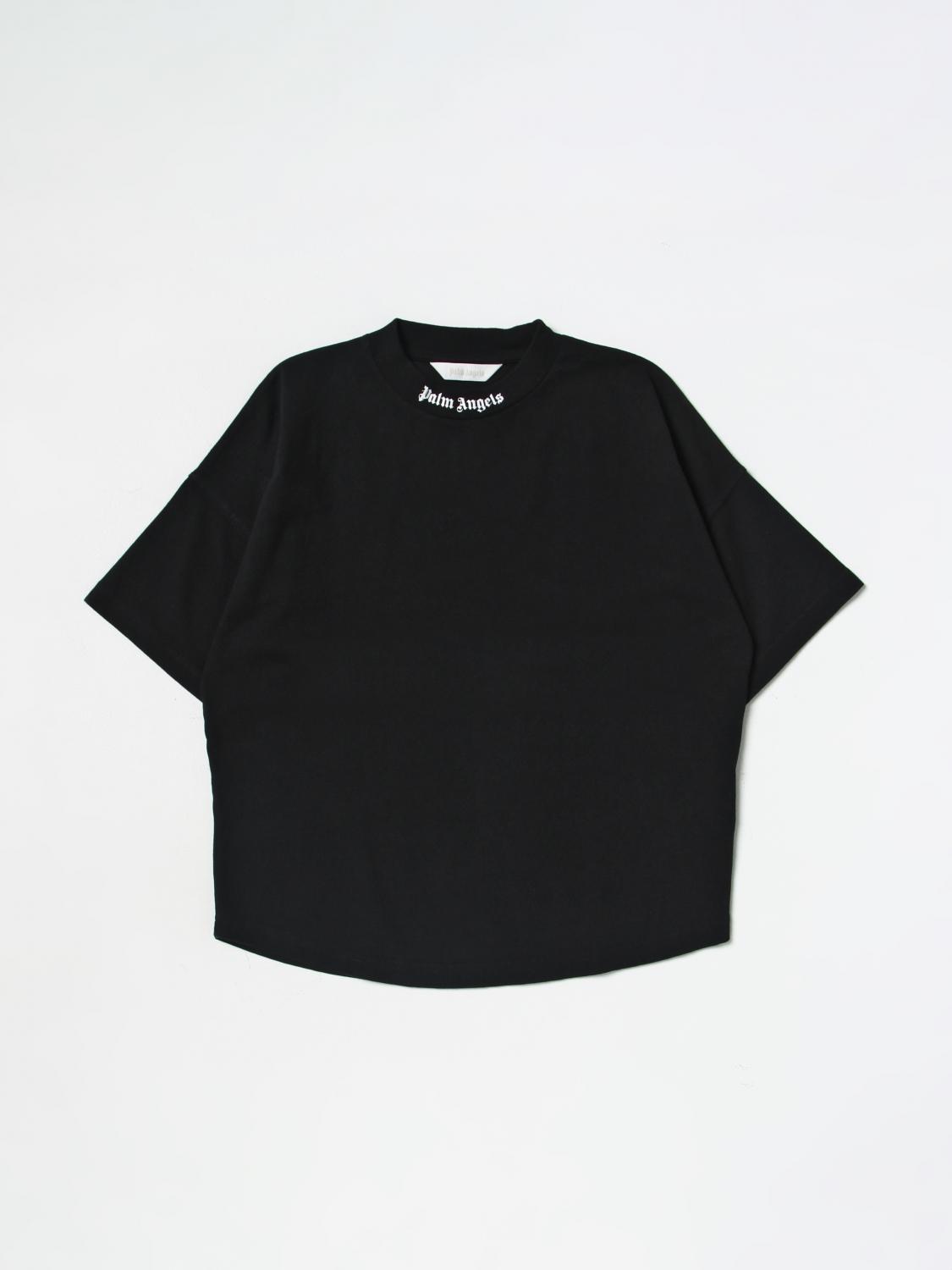 PALM ANGELS: T-shirt with back logo - Black | Palm Angels t