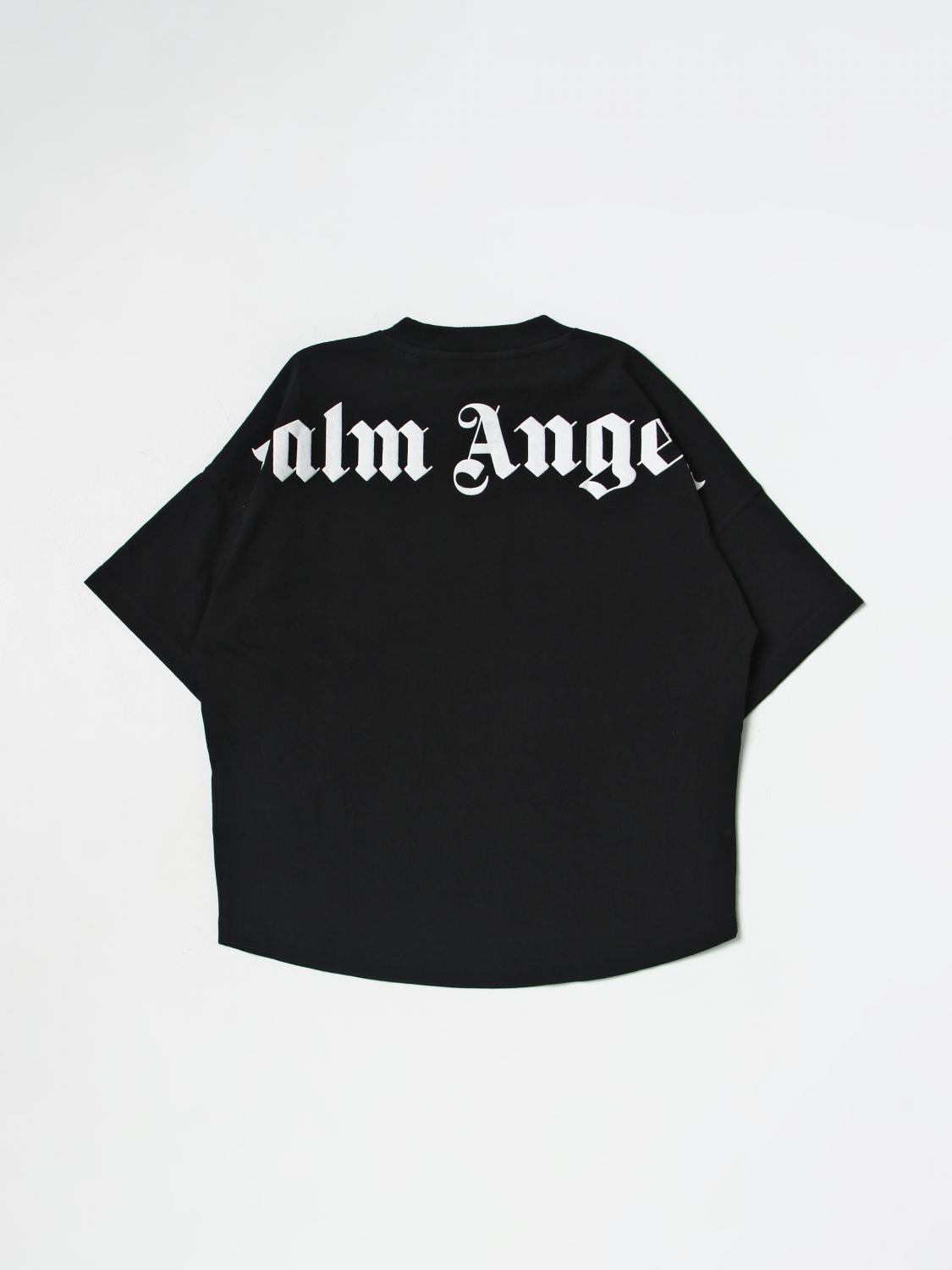 PALM ANGELS: T-shirt with back logo - Black | Palm Angels t