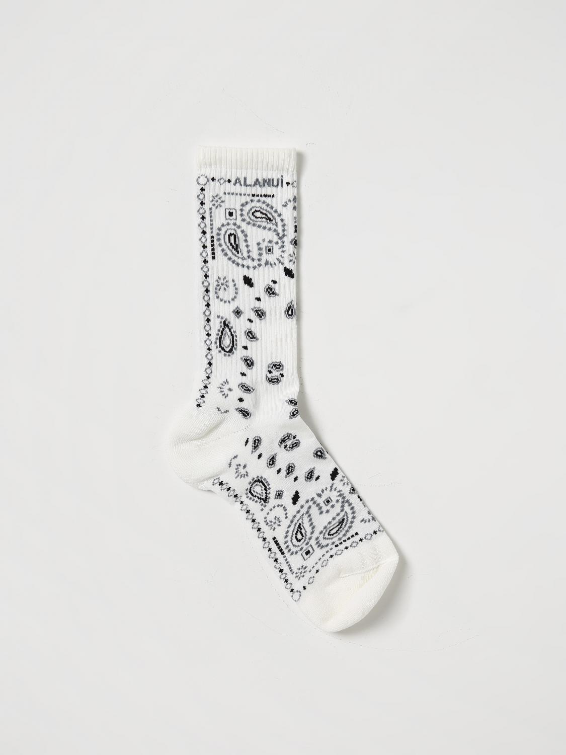 ALANUI CALZE: Calze Bandana Alanui in cotone jacquard, Panna - Img 1