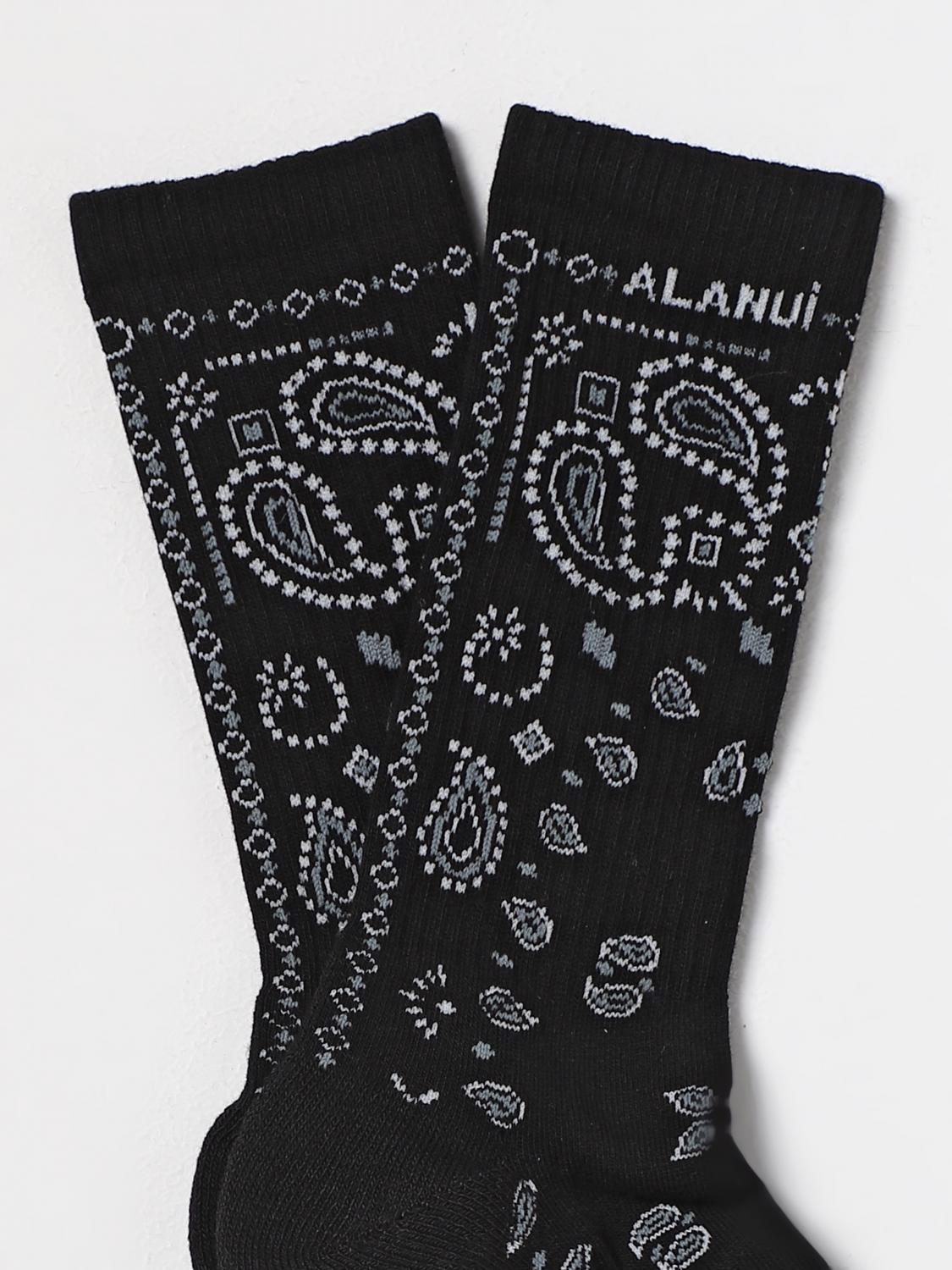 ALANUI CALZE: Calze Alanui in misto cotone stretch motivo bandana, Nero - Img 2