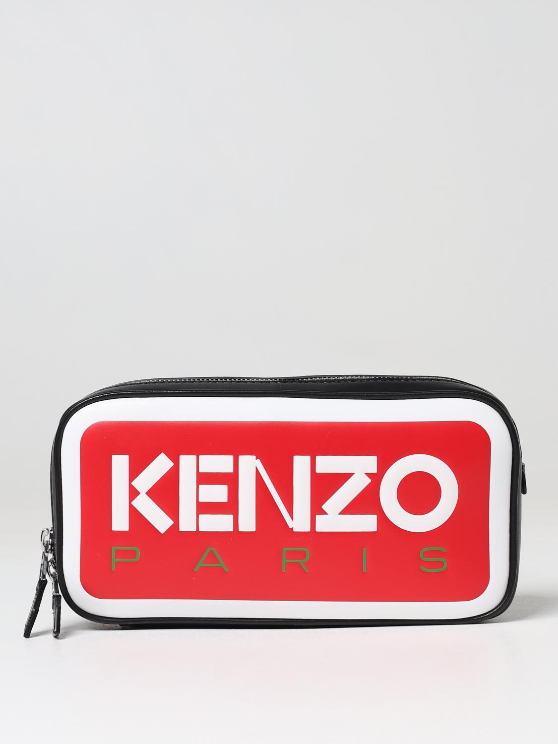 KENZO BORSA A TRACOLLA: Borsa a tracolla Kenzo con big logo, Nero - Img 1