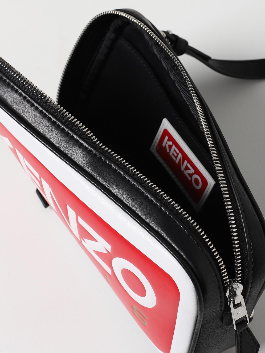 KENZO BORSA A TRACOLLA: Borsa a tracolla Kenzo con big logo, Nero - Img 4