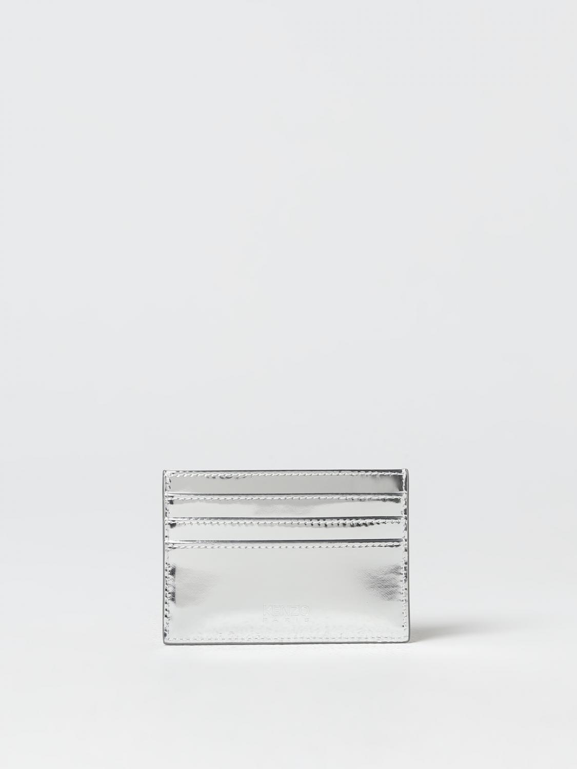 Kenzo metallic leather card holder - Silver | FD65PM820L46
