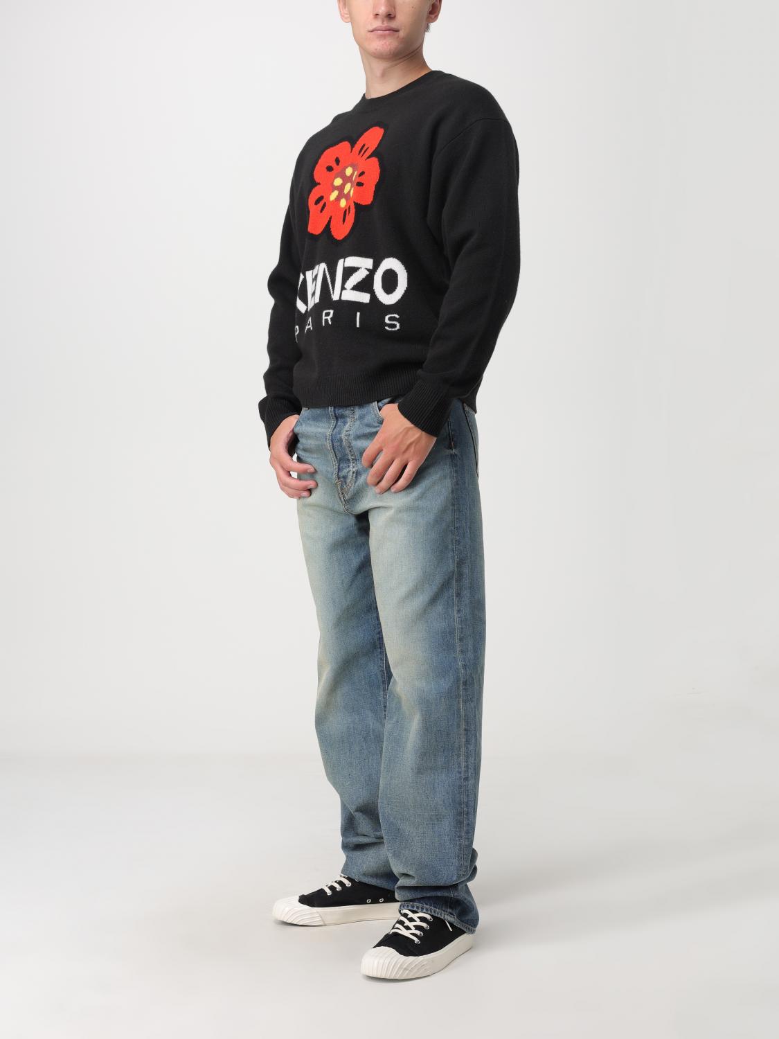 KENZO SWEATER: Kenzo Boke Flower sweater in wool, Black - Img 2