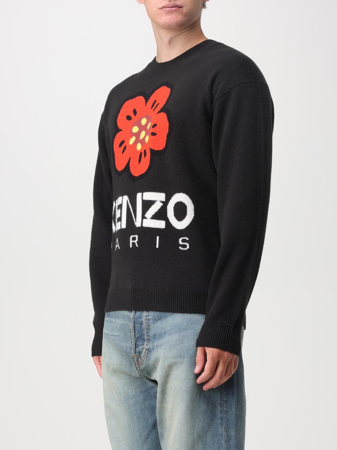 KENZO SWEATER: Kenzo Boke Flower sweater in wool, Black - Img 4