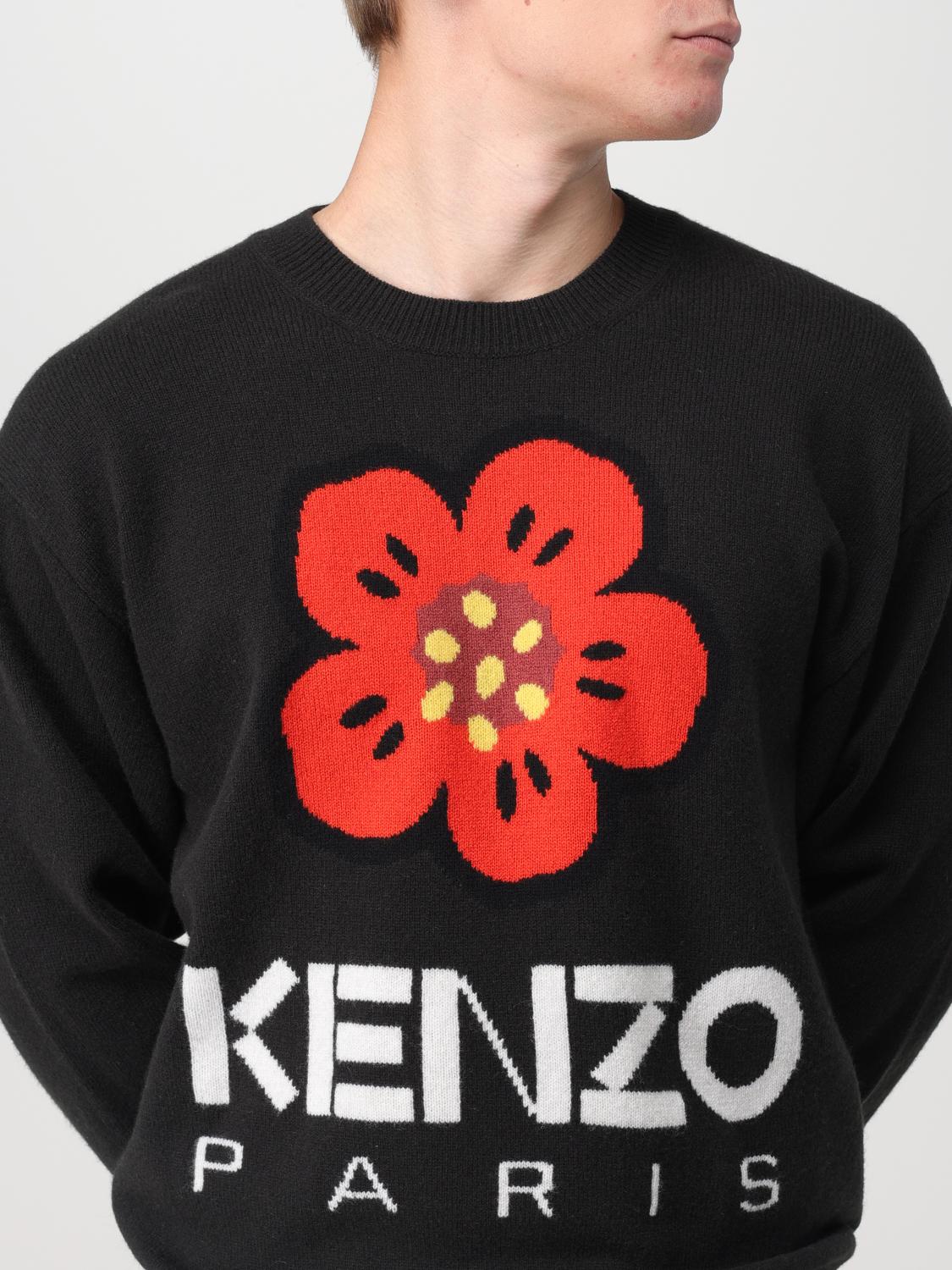 KENZO SWEATER: Kenzo Boke Flower sweater in wool, Black - Img 5
