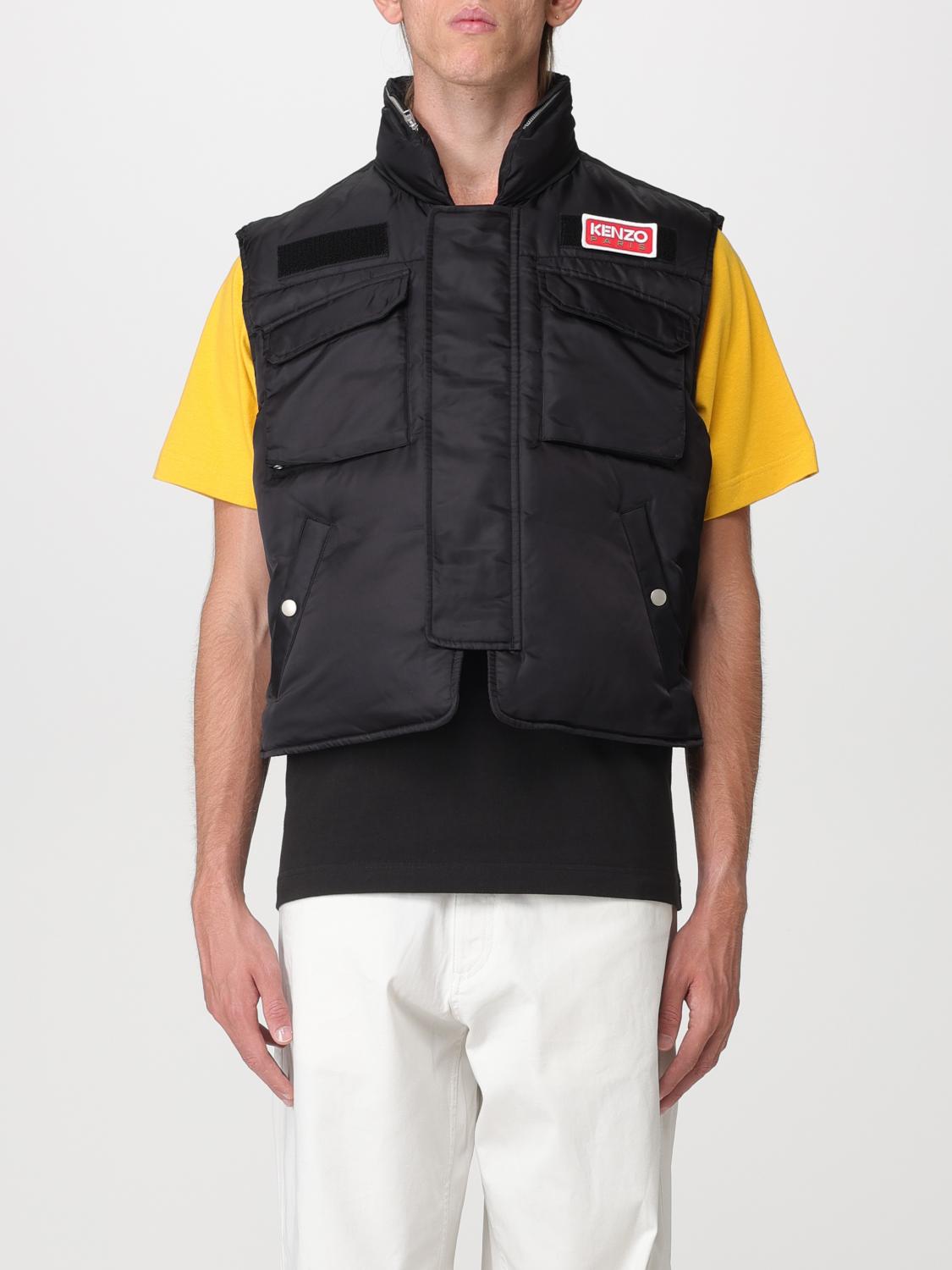 KENZO Veste homme Noir Gilet Kenzo FD65OU0019NI en ligne sur GIGLIO.COM