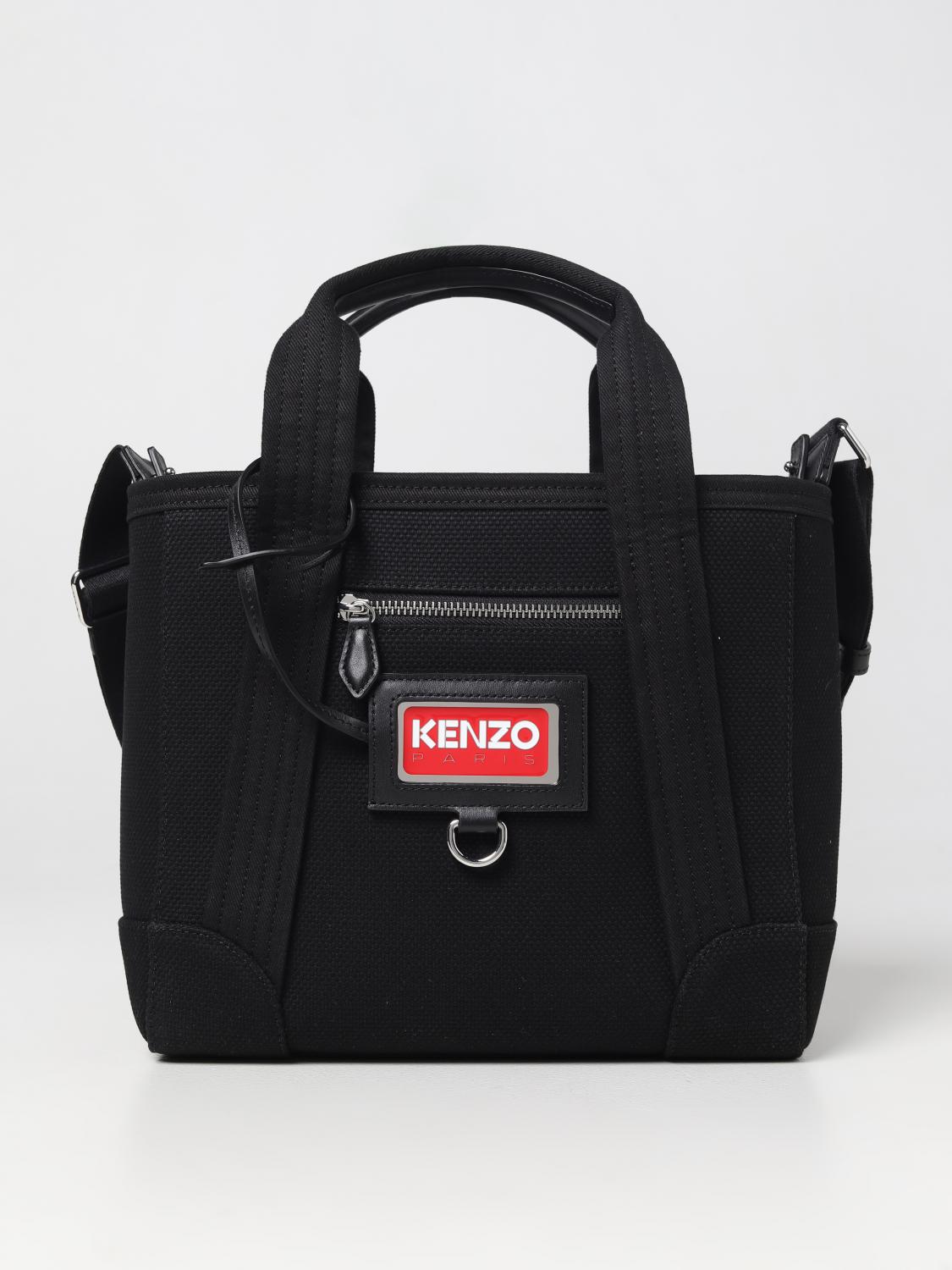 KENZO BORSA TOTE: Borsa Kenzo in cotone canvas, Nero - Img 1