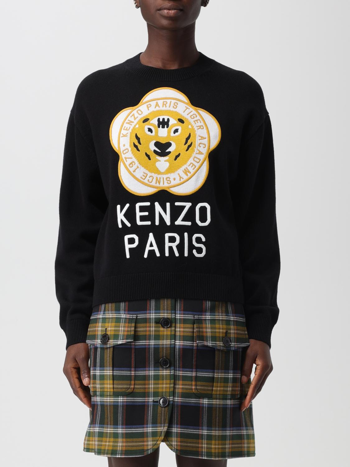 KENZO MAGLIA: Maglione Kenzo in lana e cotone, Nero - Img 1