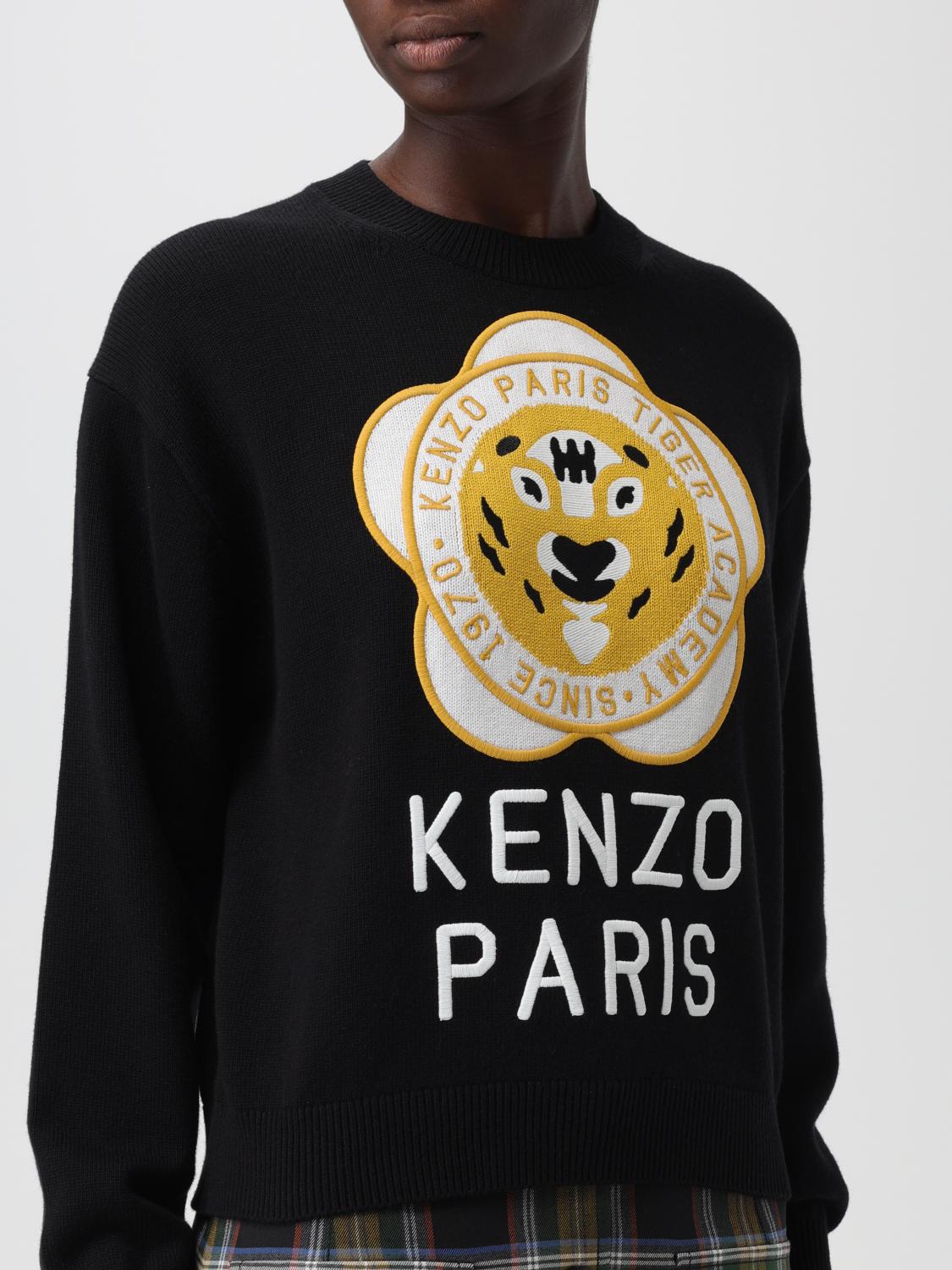 KENZO MAGLIA: Maglione Kenzo in lana e cotone, Nero - Img 4