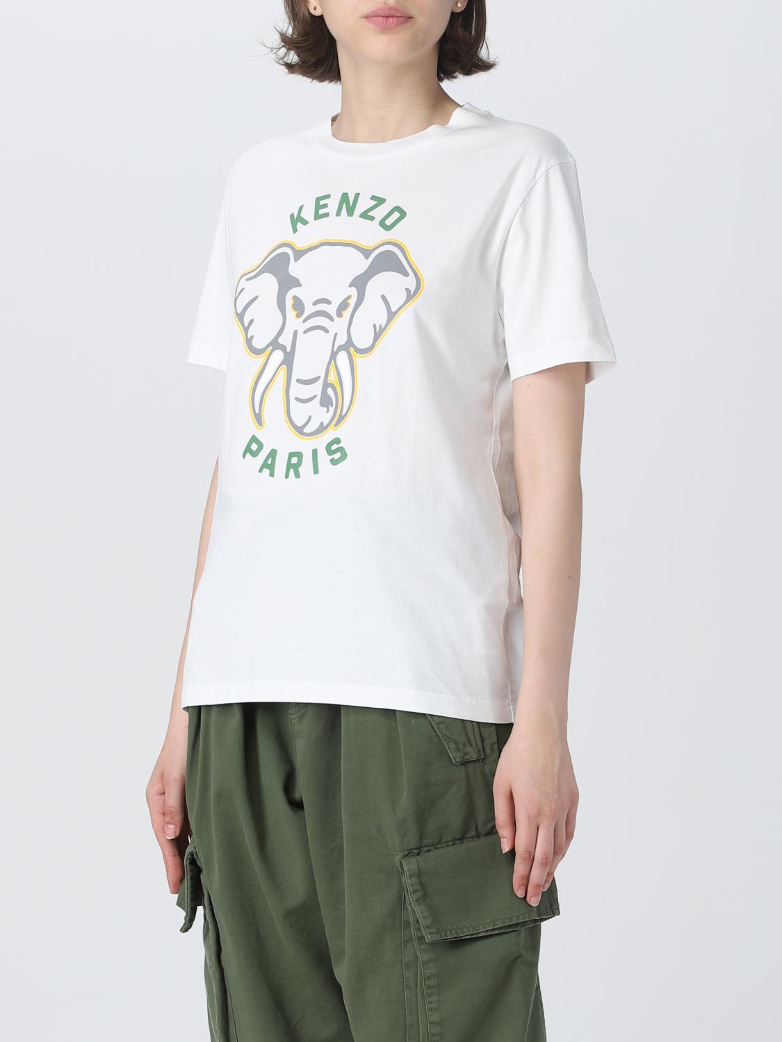 Kenzo Elephant Varsity Jungle cotton t-shirt - White