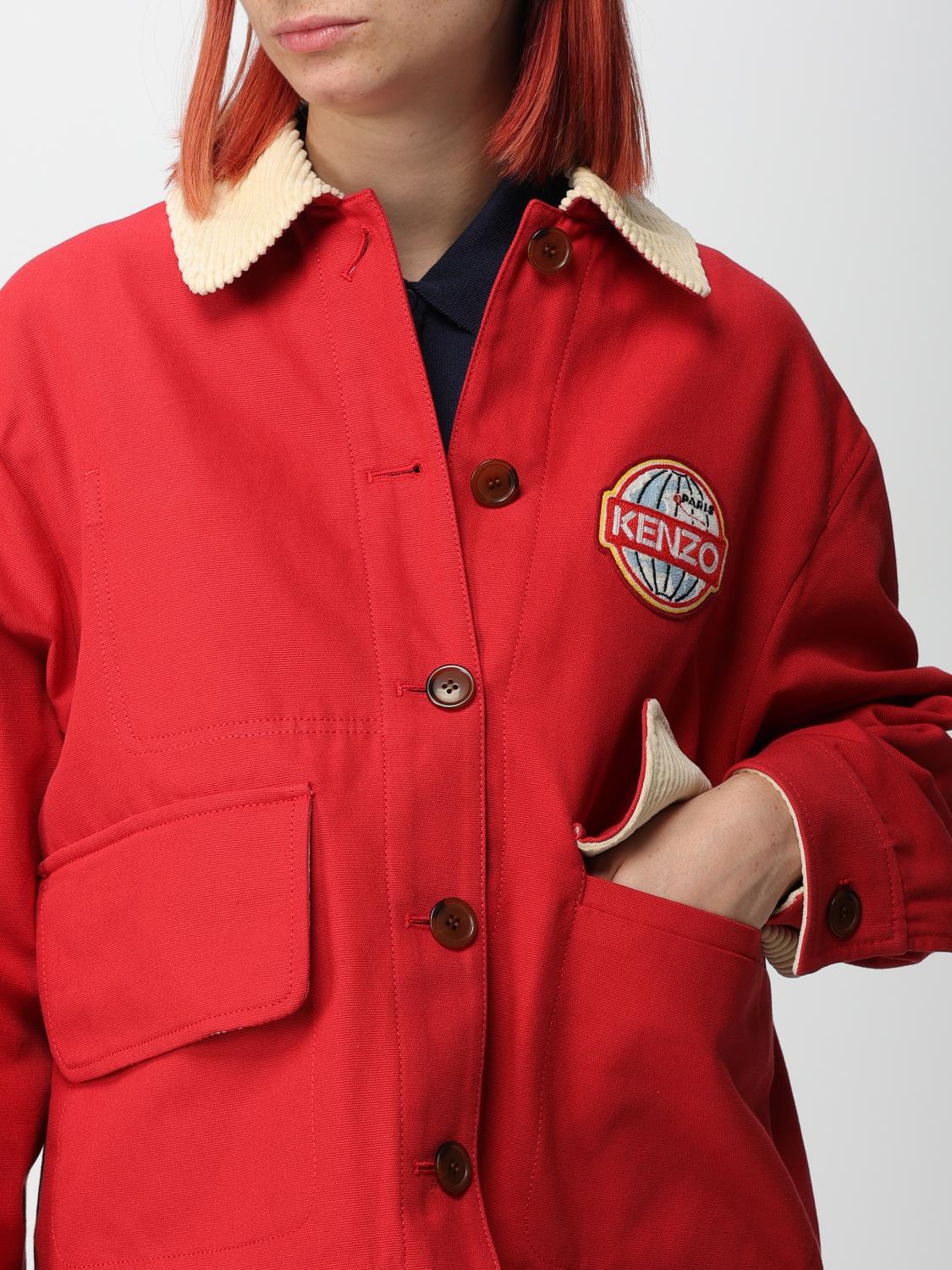 Kenzo cotton jacket - Cherry | FD62VE0459GC | GIGLIO.COM