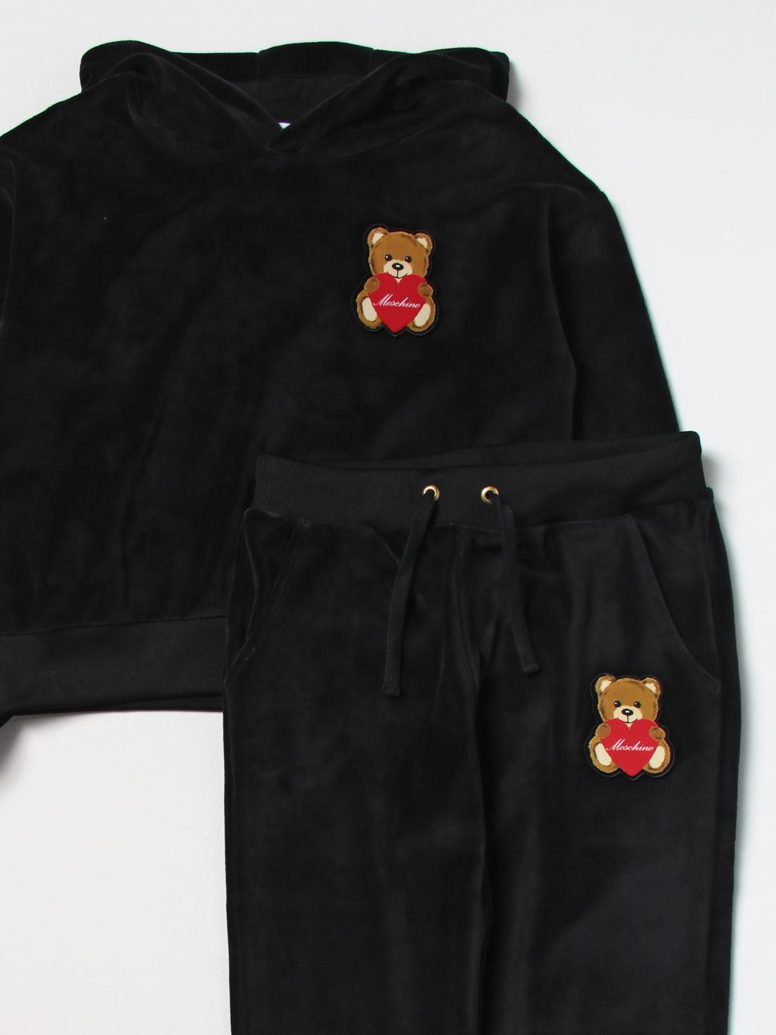 MOSCHINO CONJUNTO: Mono niños Moschino Kid, Negro - Img 3