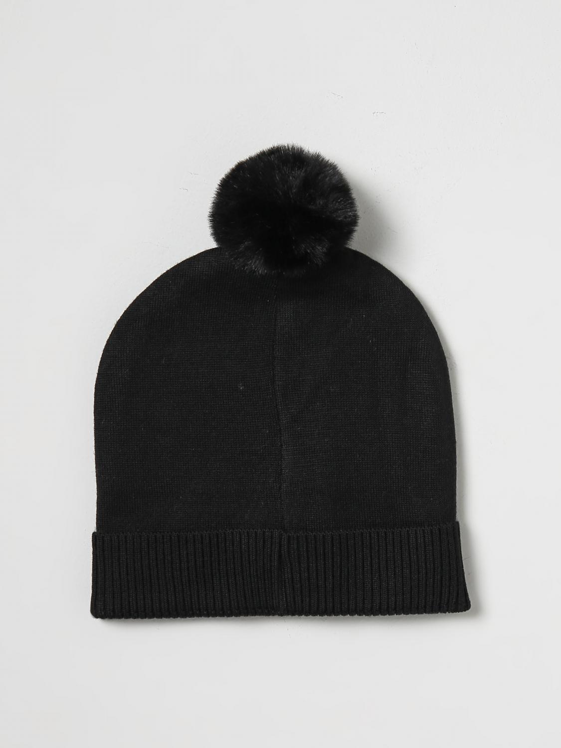 MOSCHINO HAT: Moschino Kid hat in wool blend with jacquard Teddy, Black - Img 2