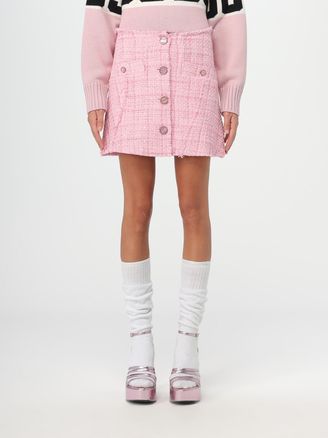 スカート GCDS Woman Skirt Pink FW23W650534 06 GCDS Outlet: Skirt woman - Pink | GCDS skirt FW23W650534