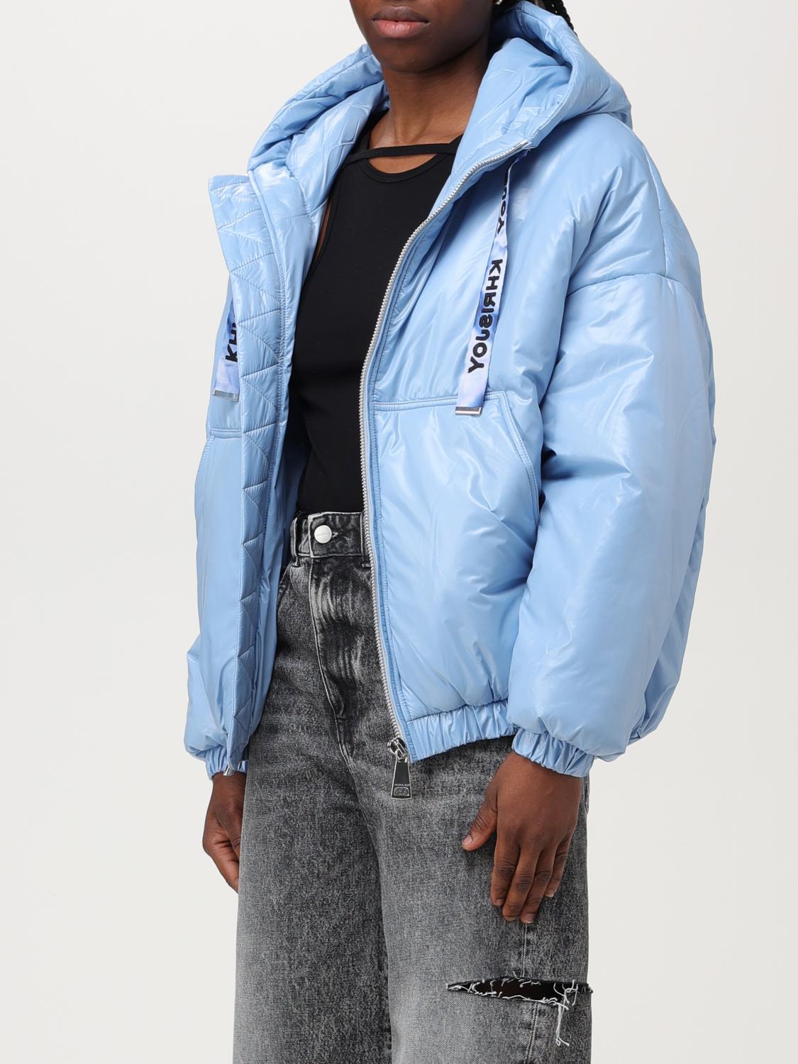 ジャケット KHRISJOY Woman Jacket Gnawed Blue KWS25R0612NYNY06 TRB001 KHRISJOY | Jackets & Coats | Khrisjoy Jacket Woman Gnawed