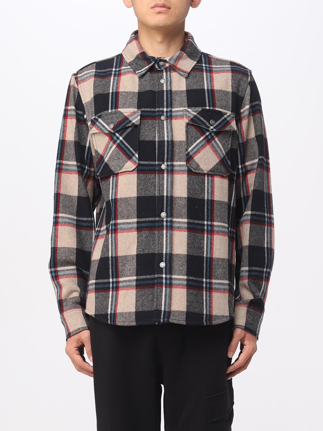 Giglio Overshirt Alaska Woolrich in mèlton con motivo check