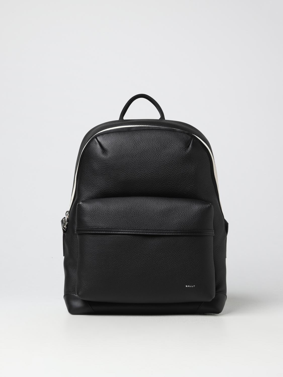 BALLY BACKPACK: Bally Ribbon backpack in grained leather, Black - Img 1