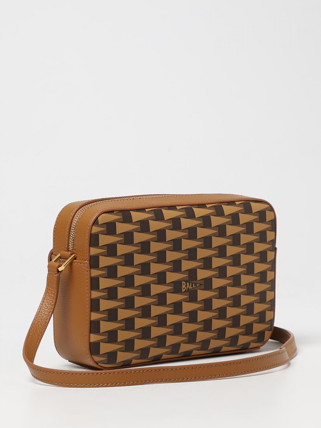 BALLY: Pennant bag in coated fabric - Tobacco | Bally