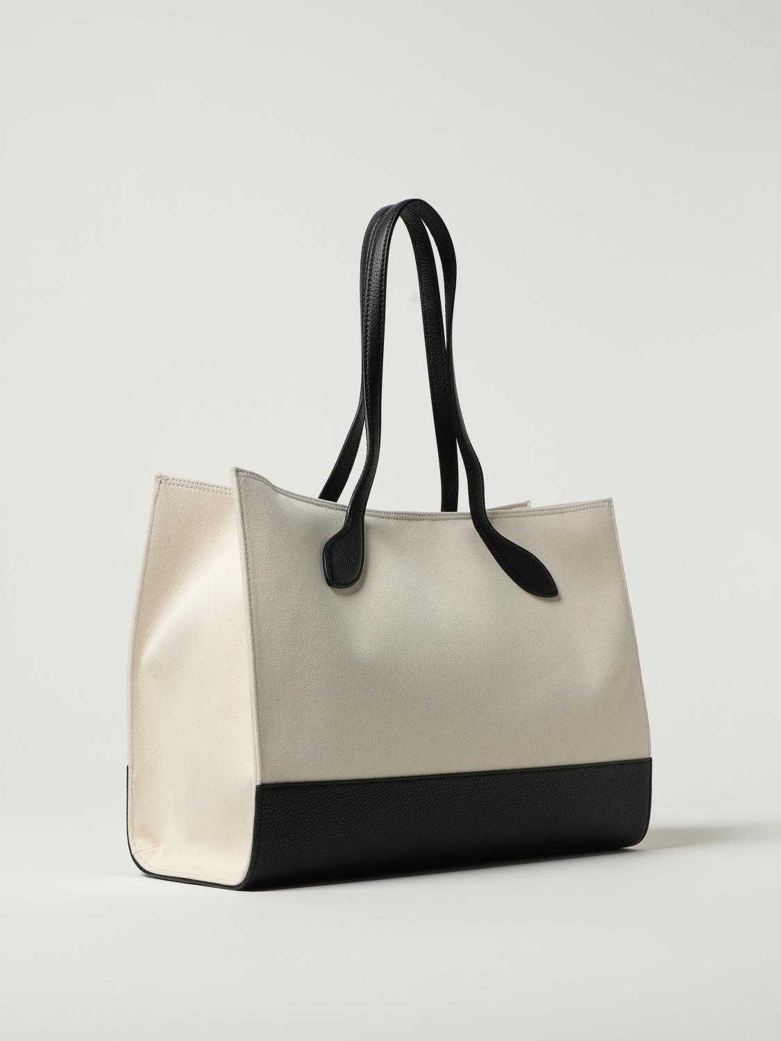 BALLY BORSA TOTE: Borsa Bally in canvas e pelle a grana, Naturale - Img 2