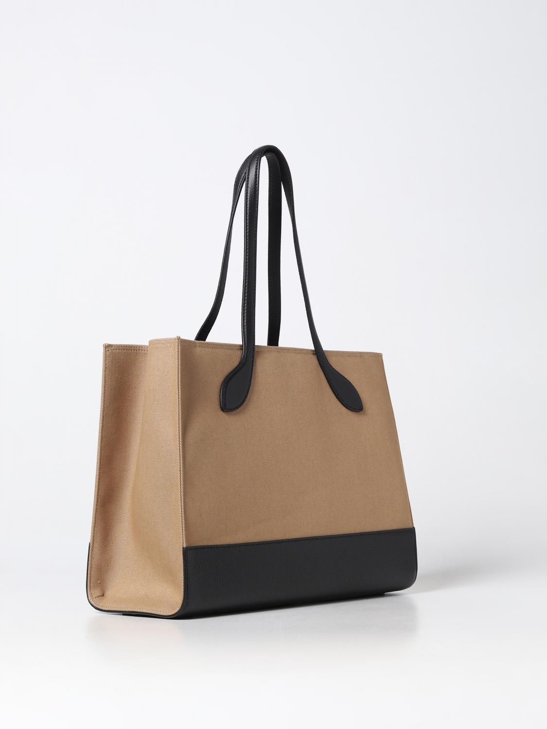 BALLY BORSA TOTE: Borsa Bally in canvas e pelle a grana, Tabacco - Img 2