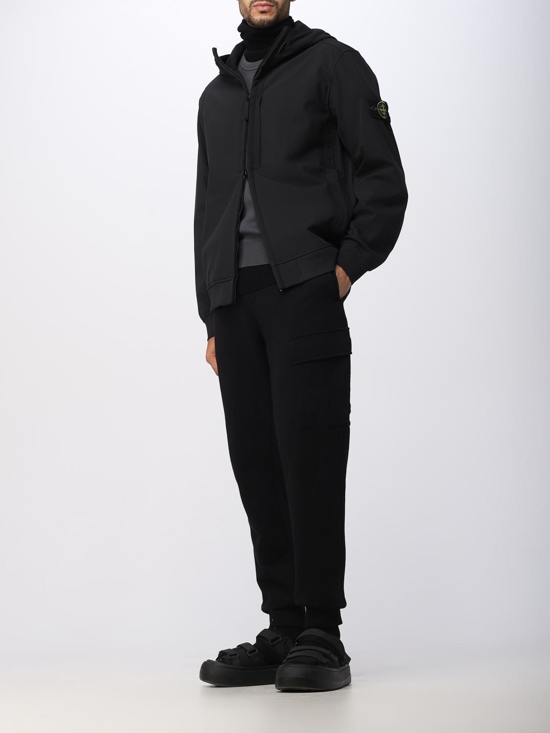 STONE ISLAND GIACCA: Giacca Stone Island in softshell, Nero - Img 2