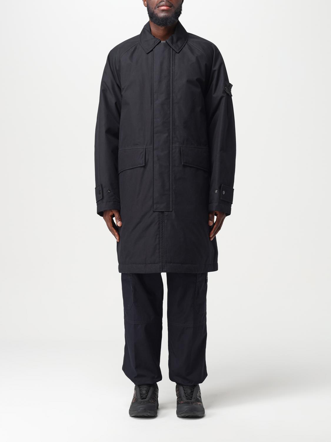 STONE ISLAND TRENCH COAT: Jacket men Stone Island, Black - Img 1