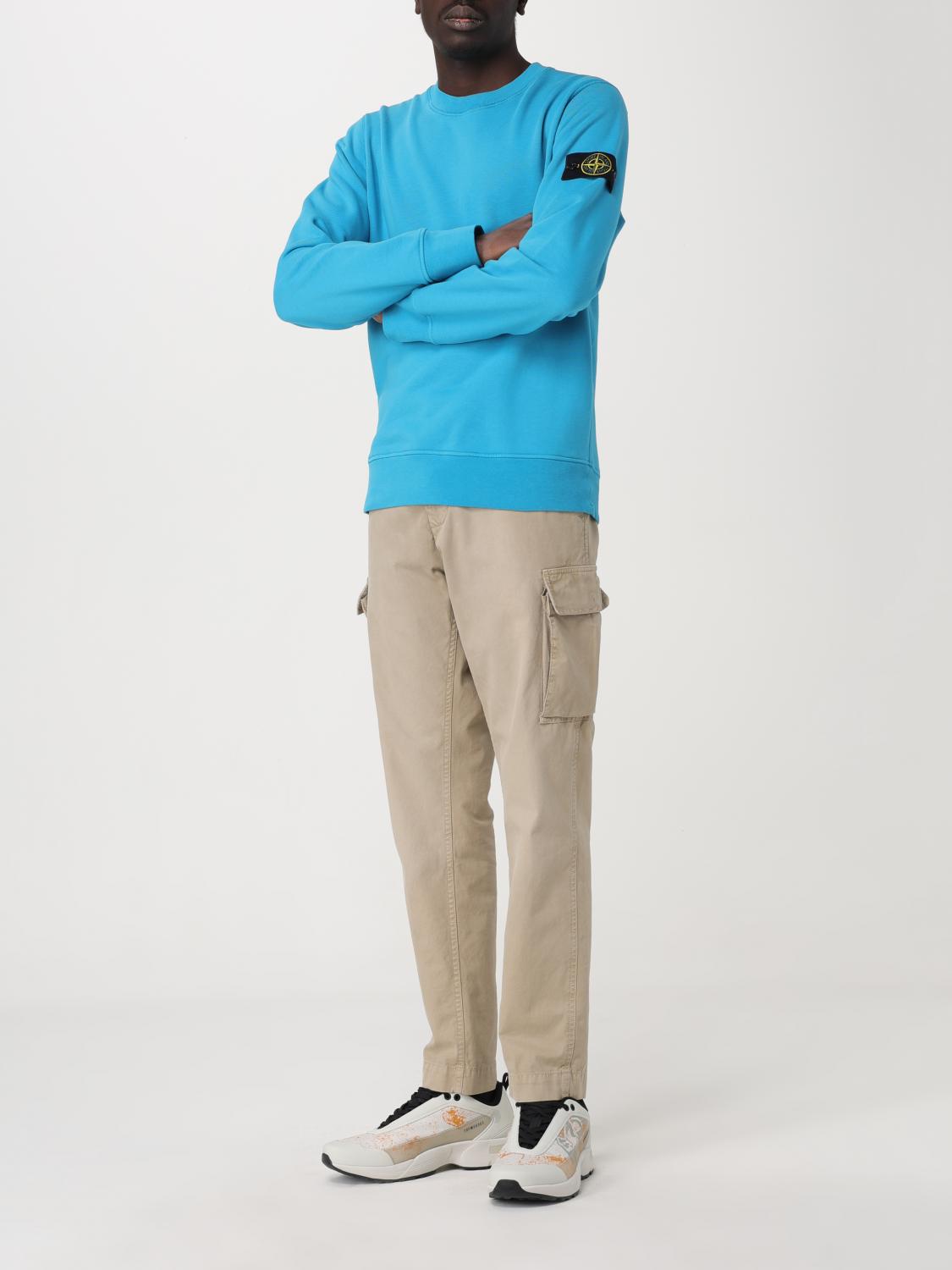STONE ISLAND FELPA: Felpa Stone Island in cotone, Turchese - Img 2