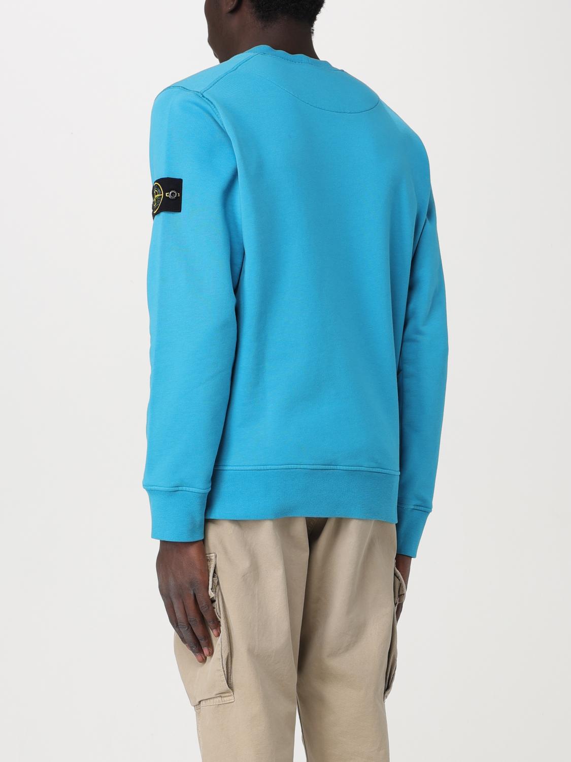 STONE ISLAND FELPA: Felpa Stone Island in cotone, Turchese - Img 3