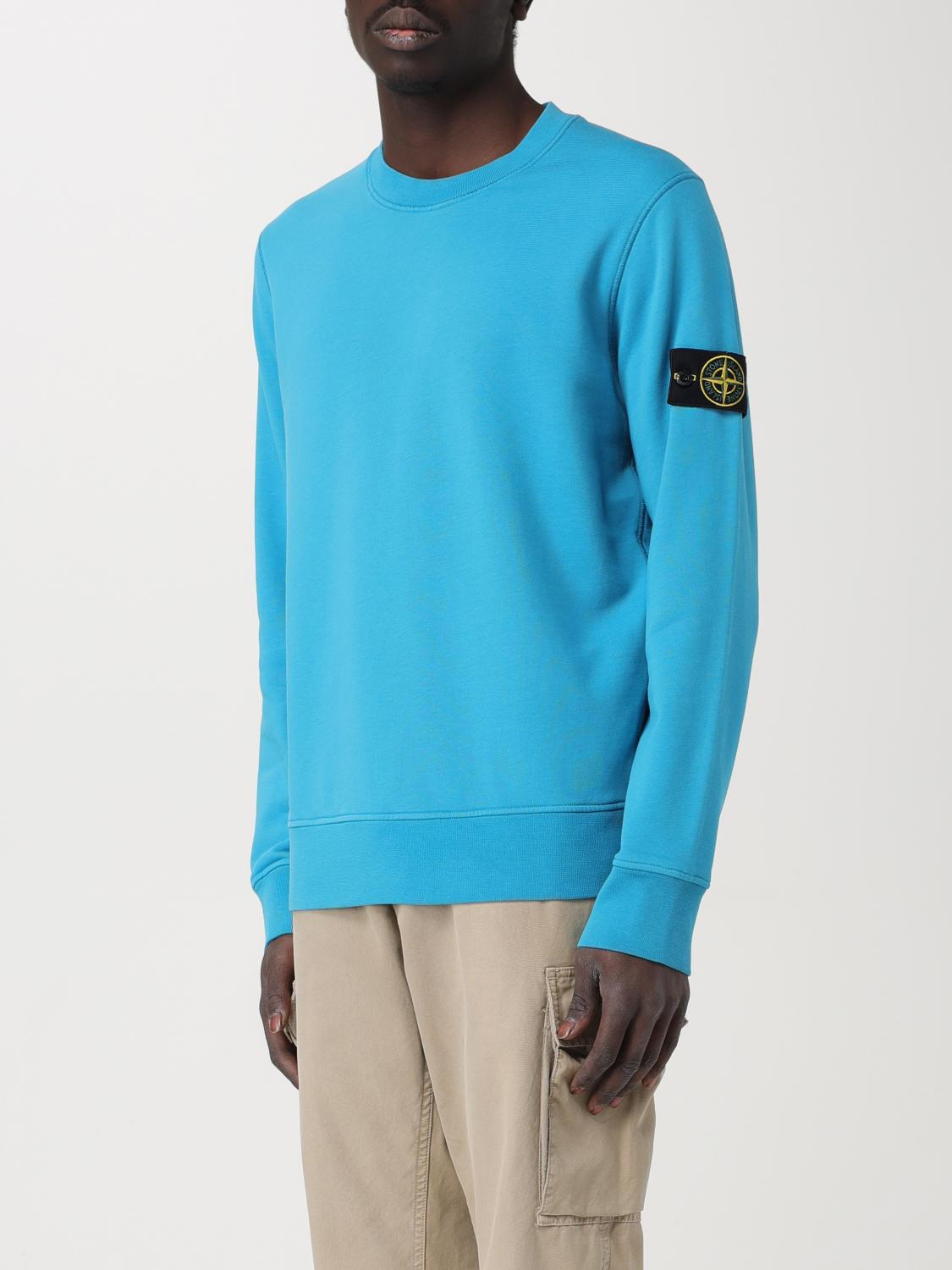 STONE ISLAND FELPA: Felpa Stone Island in cotone, Turchese - Img 4