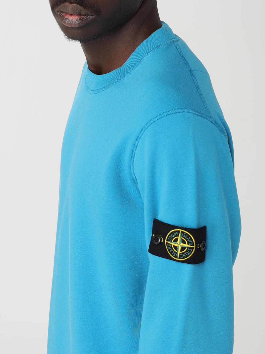 STONE ISLAND FELPA: Felpa Stone Island in cotone, Turchese - Img 5