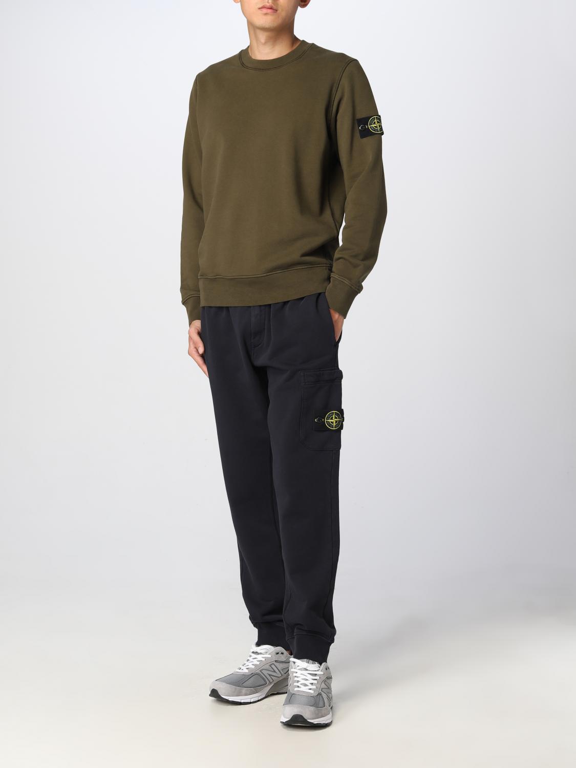 STONE ISLAND FELPA: Felpa Stone Island in cotone, Oliva - Img 2