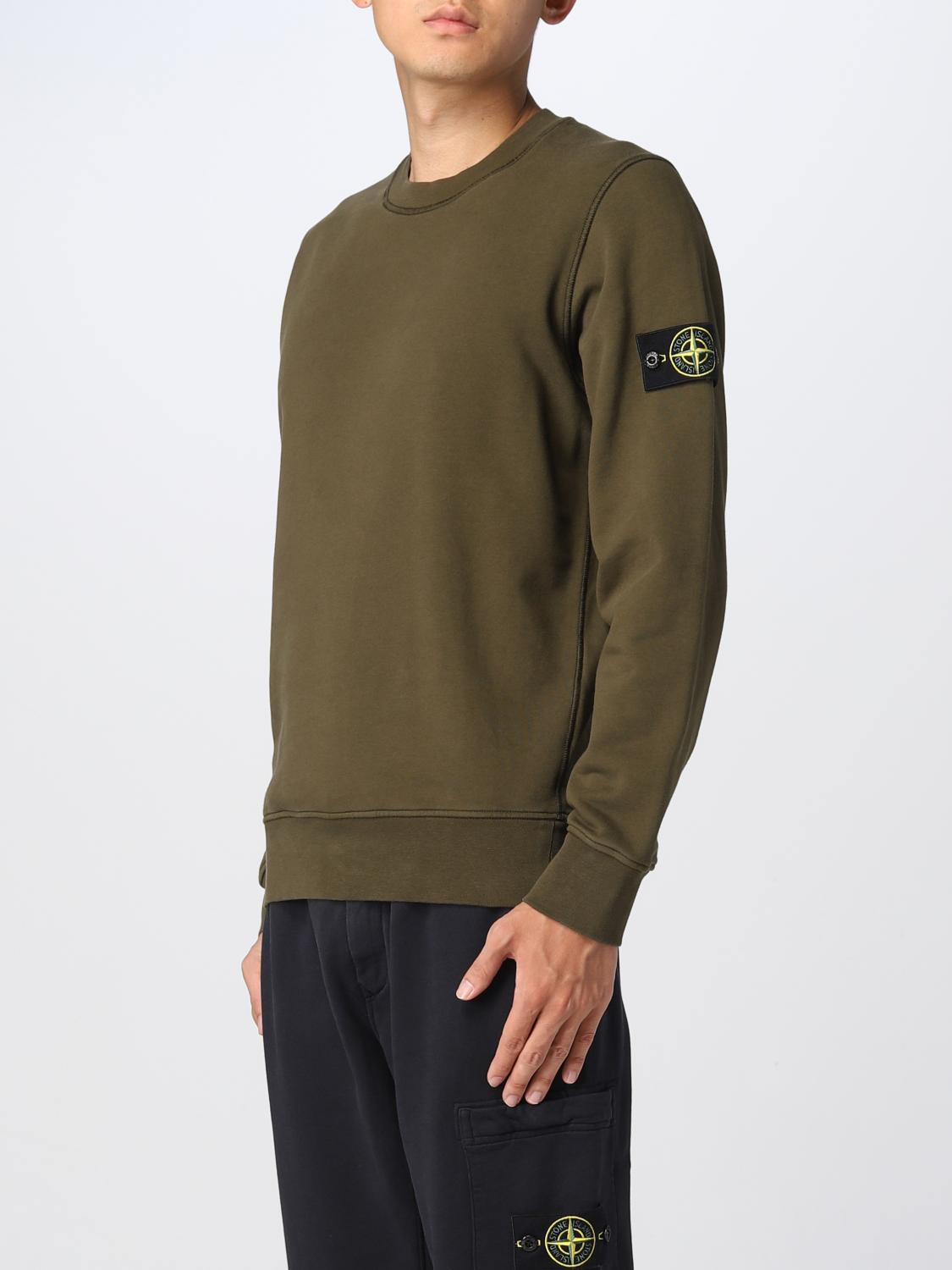 STONE ISLAND FELPA: Felpa Stone Island in cotone, Oliva - Img 4