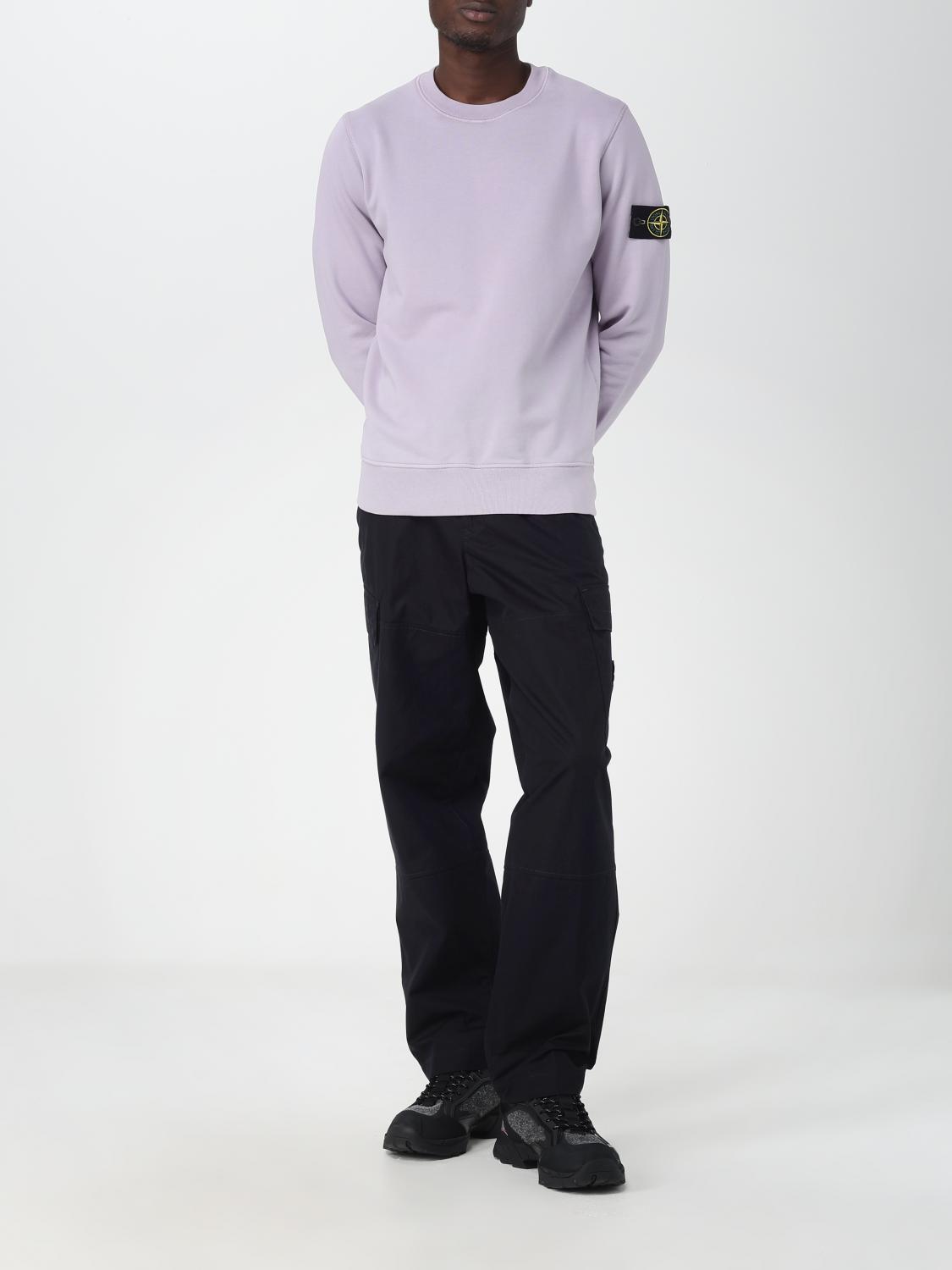 STONE ISLAND FELPA: Felpa Stone Island in cotone, Lavanda - Img 2