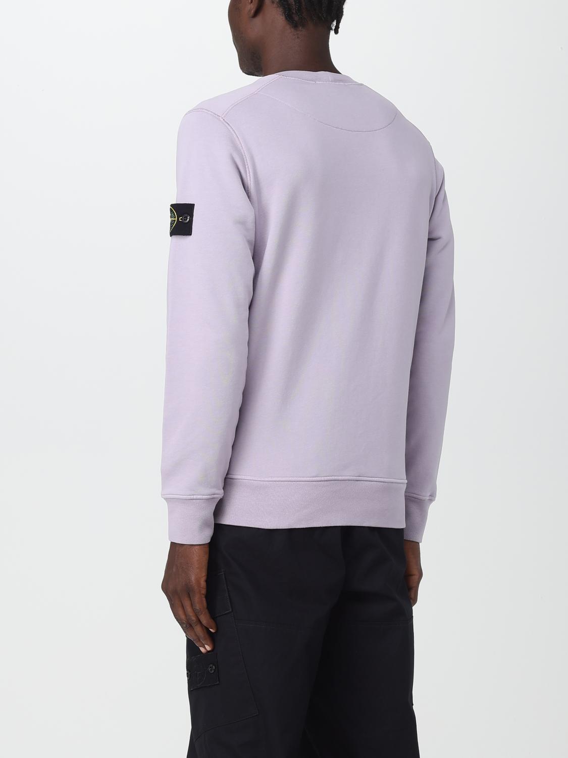 STONE ISLAND FELPA: Felpa Stone Island in cotone, Lavanda - Img 3