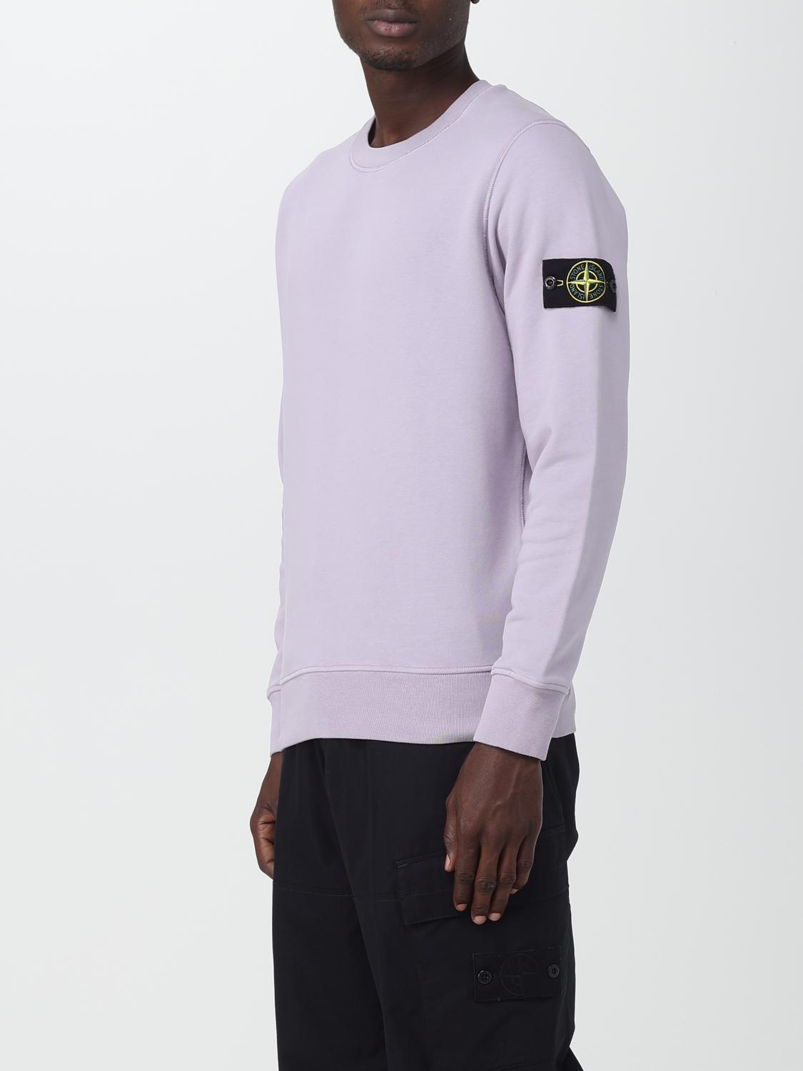 STONE ISLAND FELPA: Felpa Stone Island in cotone, Lavanda - Img 4