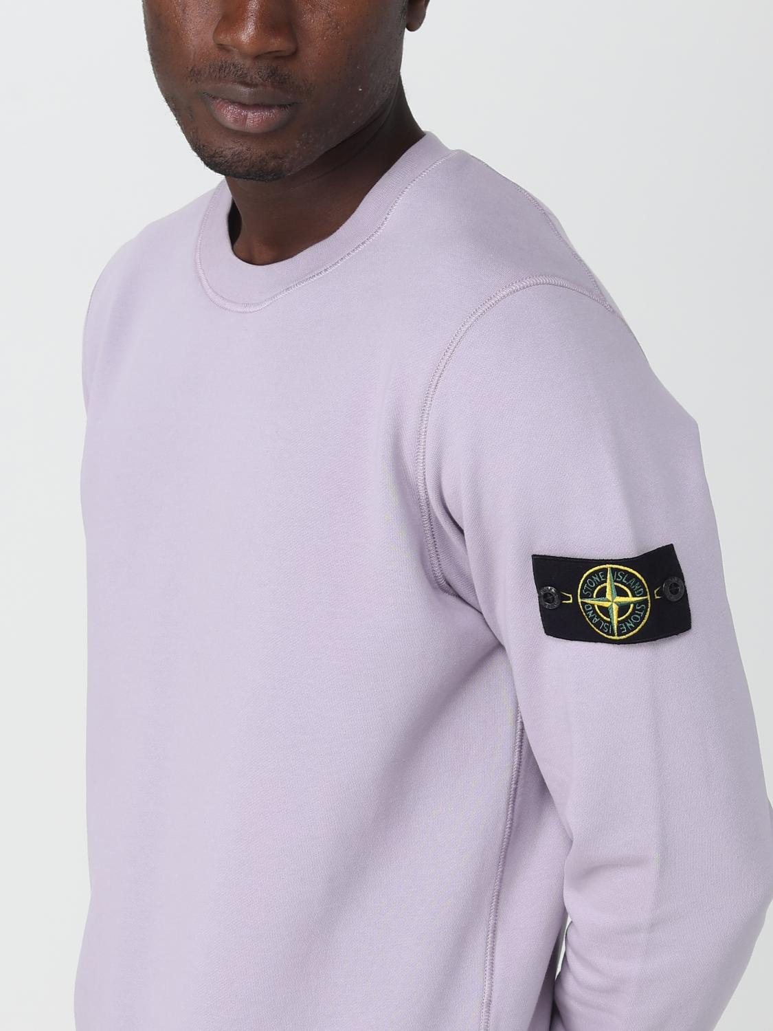 STONE ISLAND FELPA: Felpa Stone Island in cotone, Lavanda - Img 5