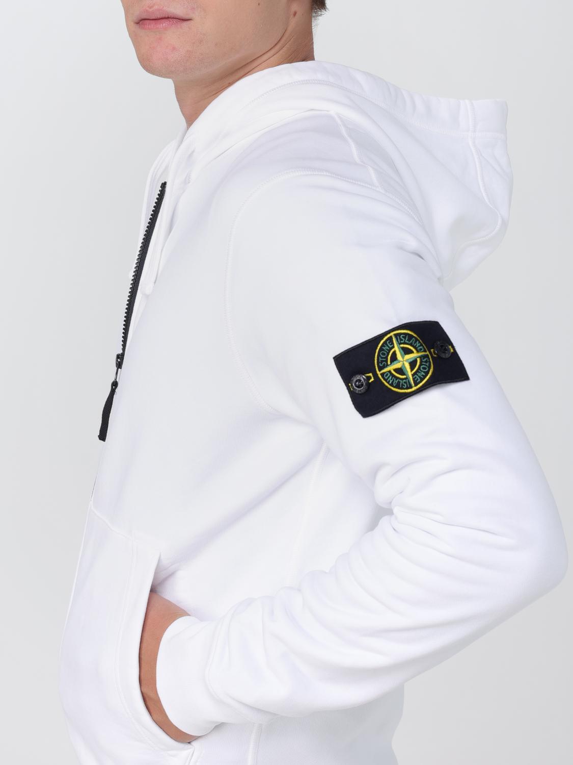 STONE ISLAND：スウェットシャツ メンズ - ホワイト | GIGLIO.COM