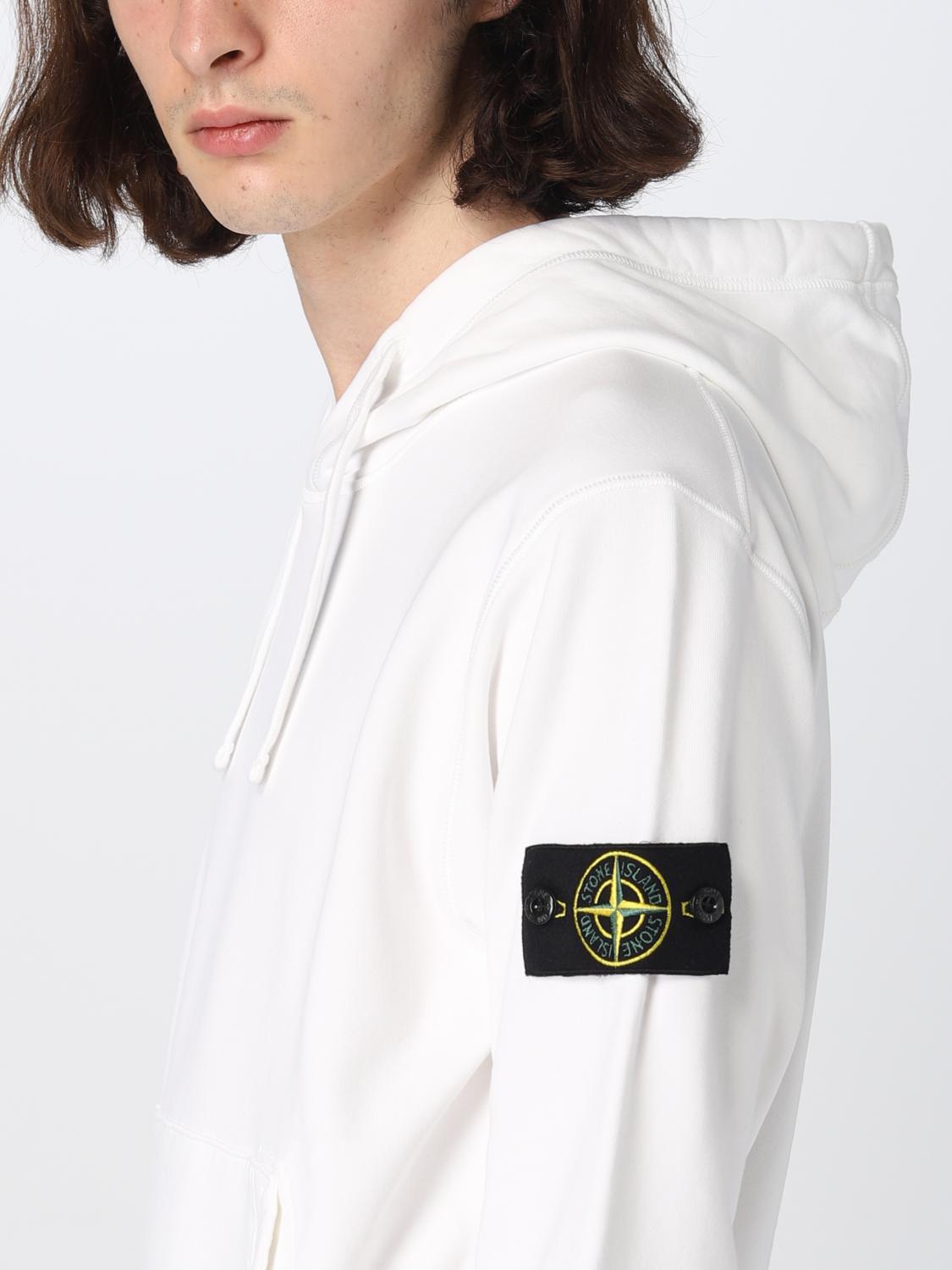 STONE ISLAND：スウェットシャツ メンズ - ホワイト | GIGLIO.COM
