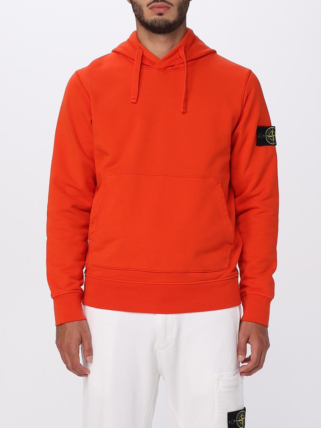 STONE ISLAND：スウェットシャツ メンズ - オレンジ | GIGLIO.COM 