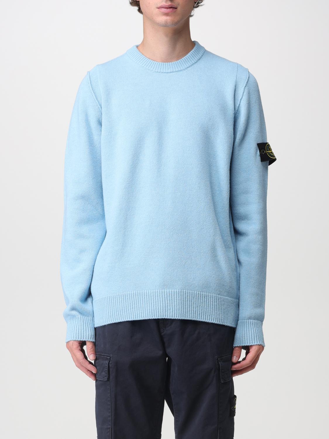 STONE ISLAND: Sweater men Gnawed Blue Stone Island sweater