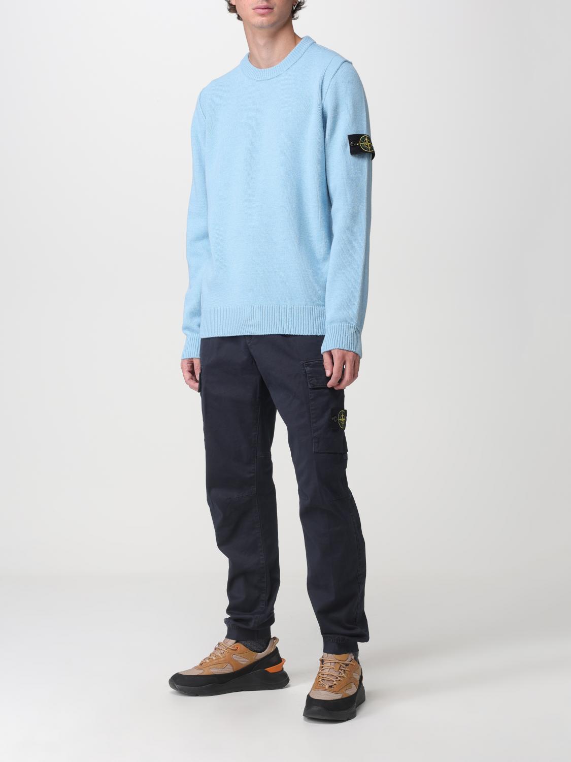 STONE ISLAND PULL: Pull homme Stone Island, Bleu Azur - Img 2