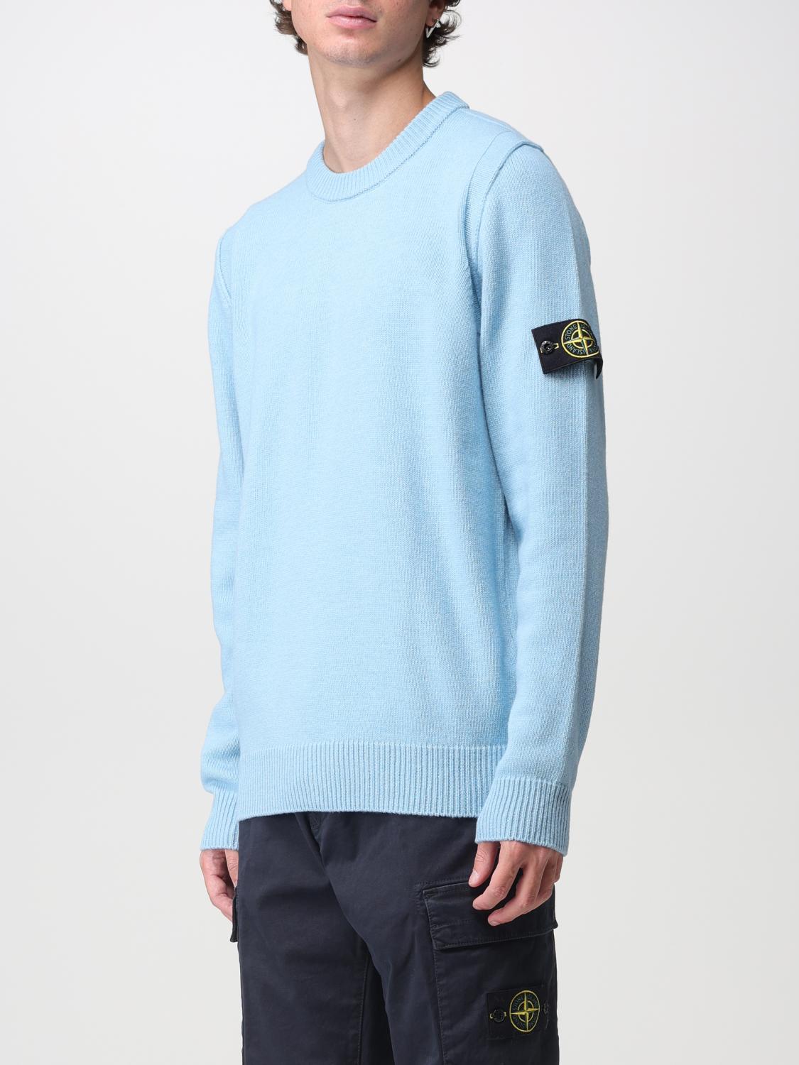 STONE ISLAND PULL: Pull homme Stone Island, Bleu Azur - Img 4