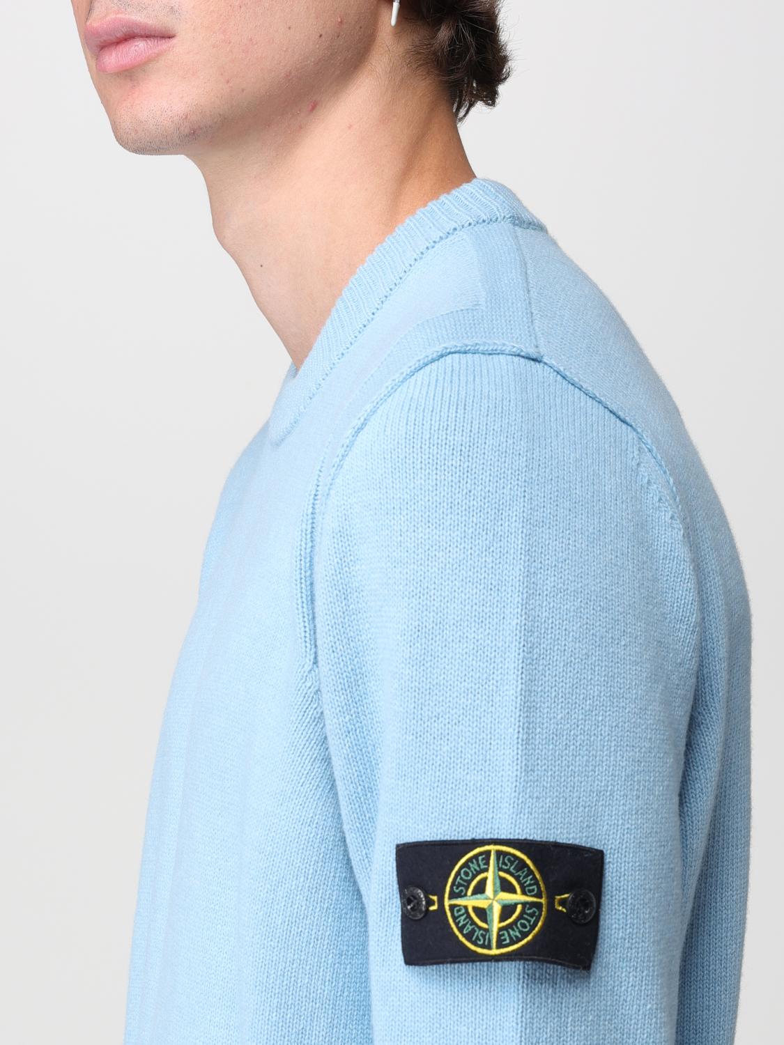 STONE ISLAND PULL: Pull homme Stone Island, Bleu Azur - Img 5