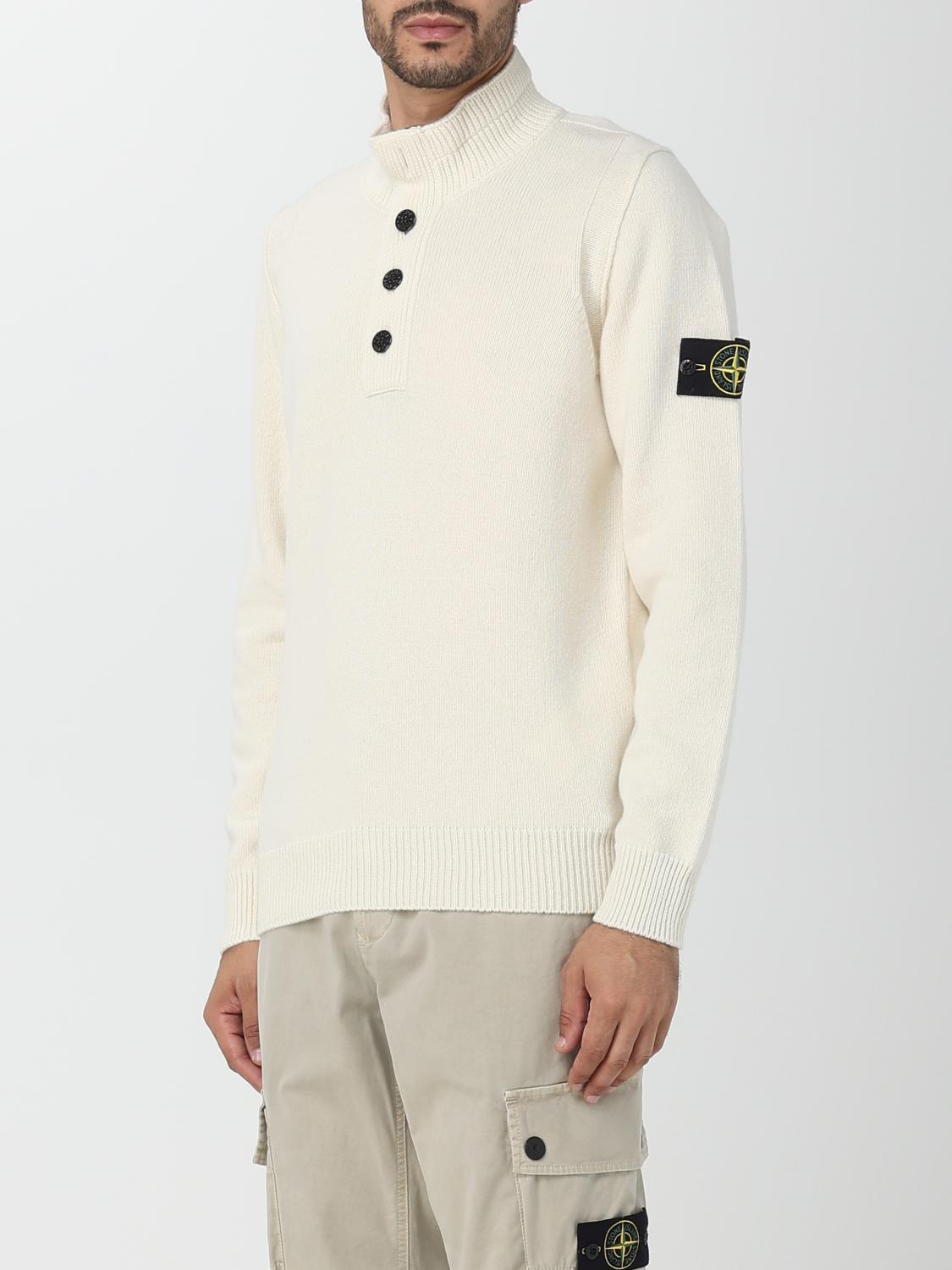 STONE ISLAND PULLOVER: Pullover herren Stone Island, Weiß - Img 4