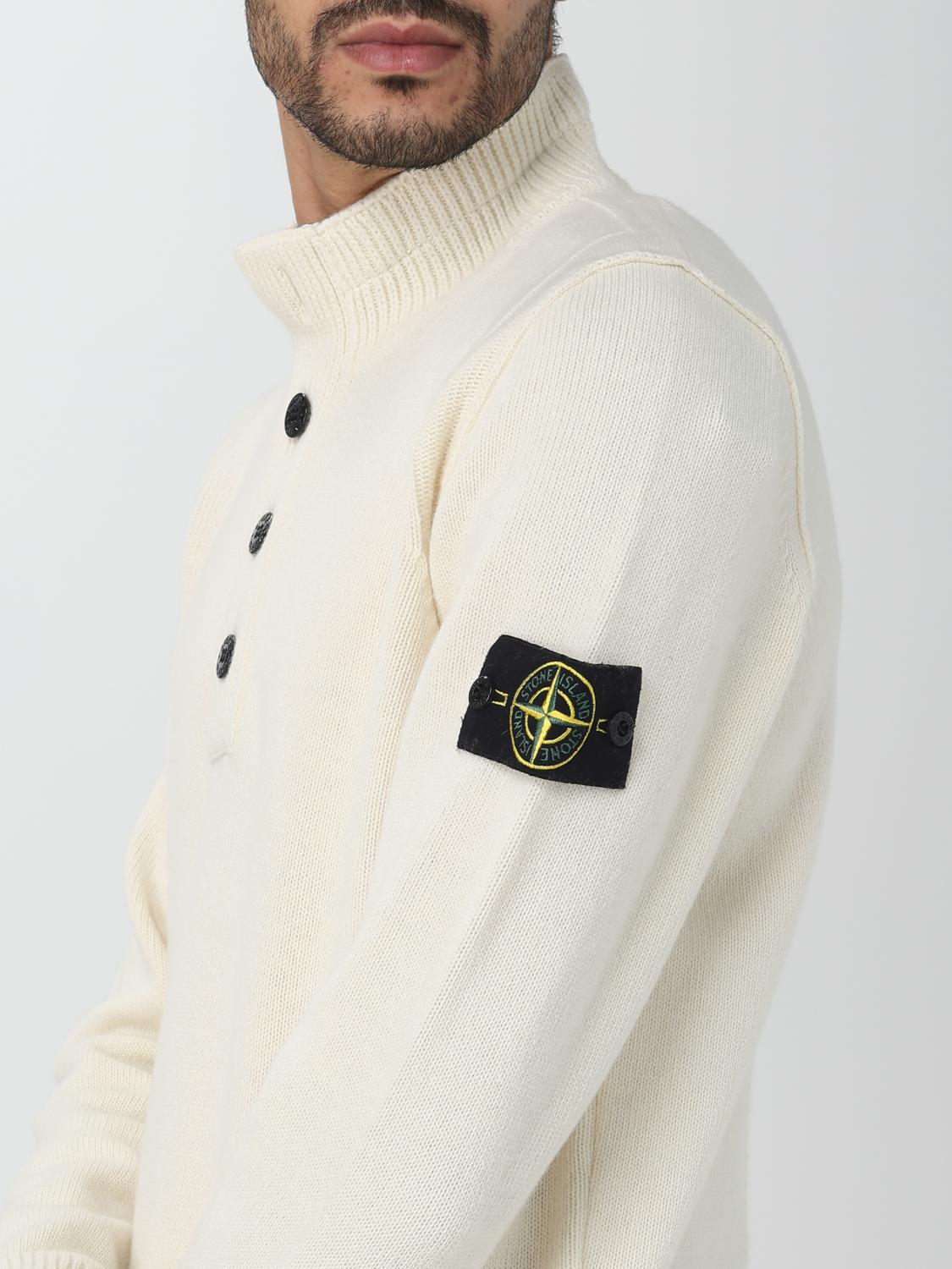 STONE ISLAND PULLOVER: Pullover herren Stone Island, Weiß - Img 5
