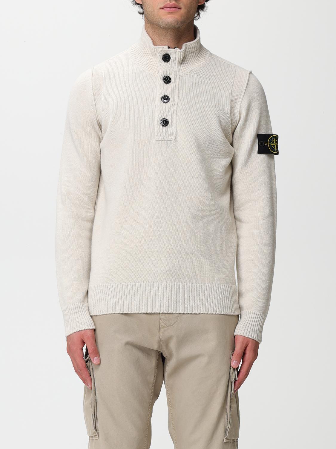 STONE ISLAND PULLOVER: Pullover herren Stone Island, Yellow Cream - Img 1