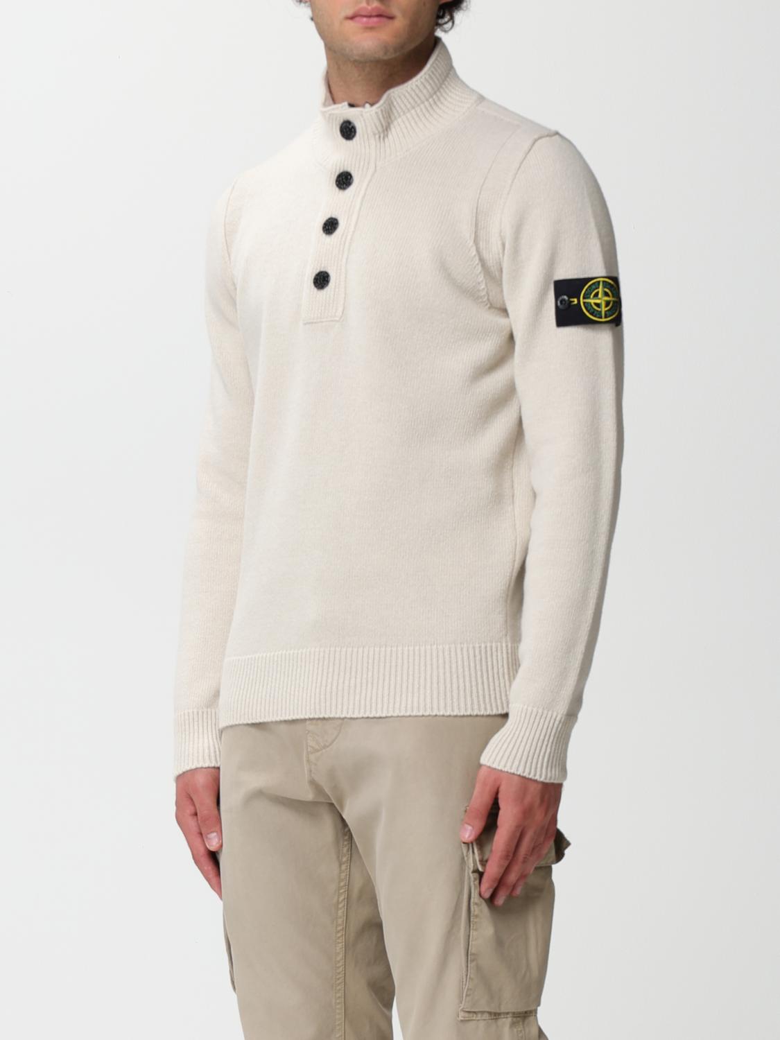STONE ISLAND PULLOVER: Pullover herren Stone Island, Yellow Cream - Img 4