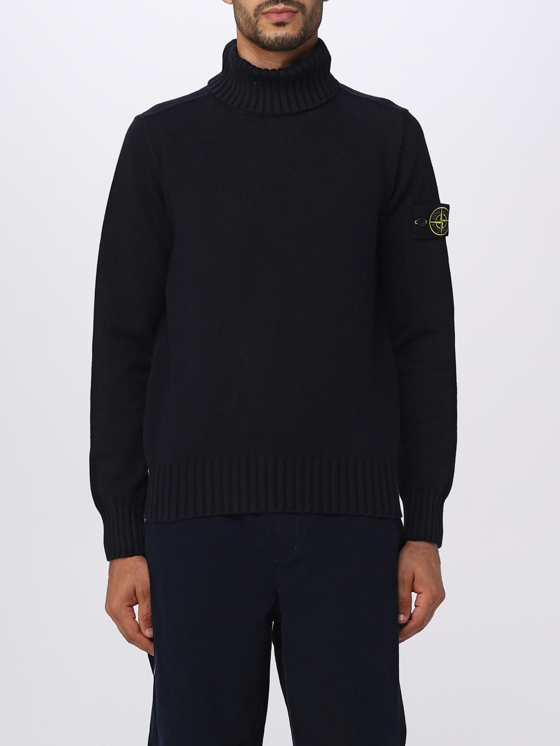 STONE ISLAND PULL: Pull homme Stone Island, Bleu Marine - Img 1