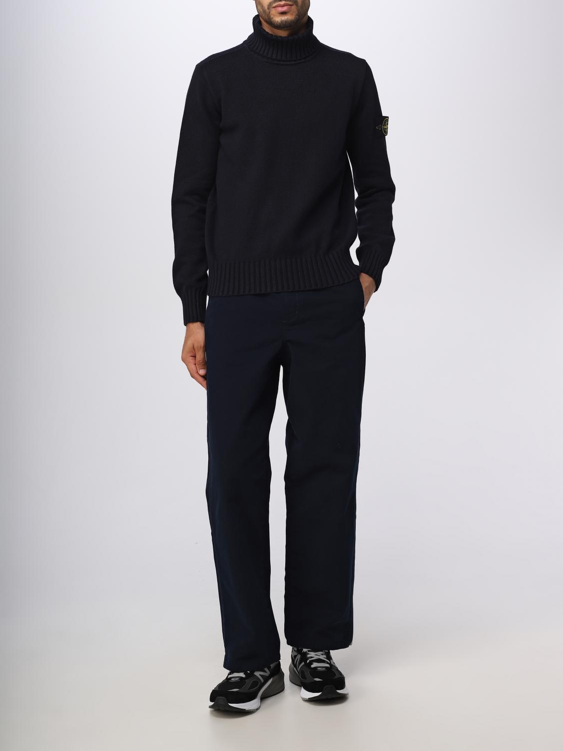STONE ISLAND PULL: Pull homme Stone Island, Bleu Marine - Img 2